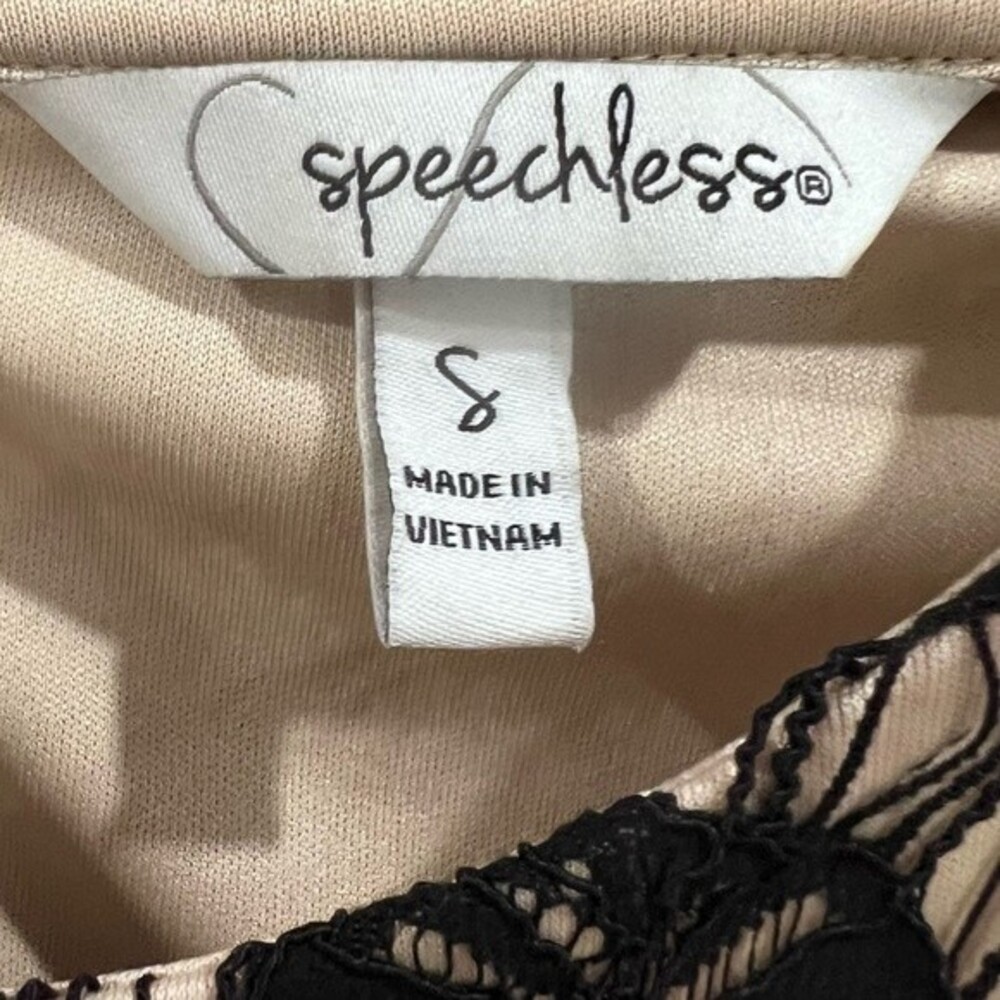 Black and nude lace shift dress size small - Picture 7 of 8